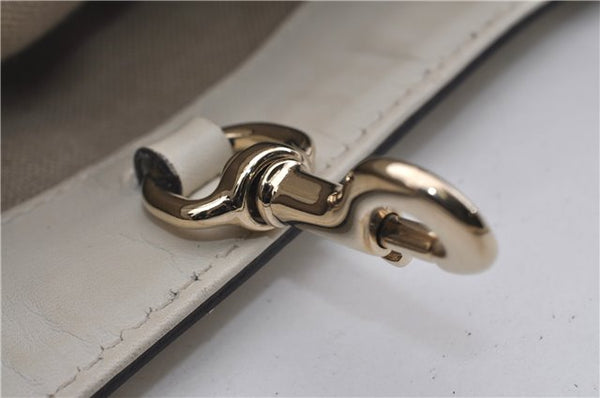 Authentic GUCCI Craft Shoulder Tote Bag Purse Straw Leather 247209 Beige 9040D