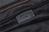 Authentic CELINE Macadam Blason Clutch Hand Bag PVC Leather Black 9040E