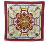 Authentic HERMES Carre 90 Scarf "Eperon d'or" Silk Bordeaux Red 9041D