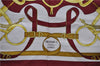 Authentic HERMES Carre 90 Scarf "Eperon d'or" Silk Bordeaux Red 9041D