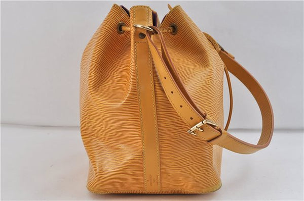 Authentic Louis Vuitton Epi Petit Noe Shoulder Bag Yellow M44109 LV 9045C
