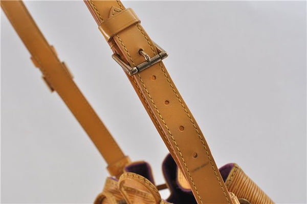 Authentic Louis Vuitton Epi Petit Noe Shoulder Bag Yellow M44109 LV 9045C