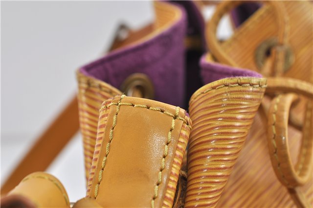 Authentic Louis Vuitton Epi Petit Noe Shoulder Bag Yellow M44109 LV 9045C