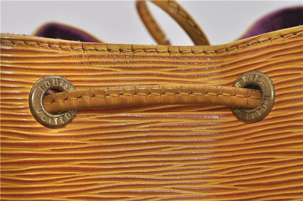 Authentic Louis Vuitton Epi Petit Noe Shoulder Bag Yellow M44109 LV 9045C