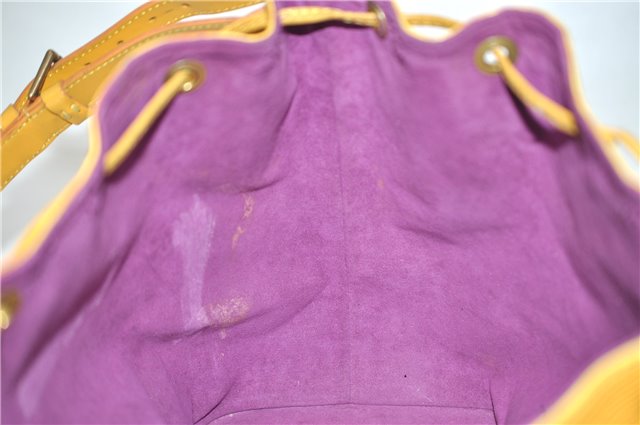 Authentic Louis Vuitton Epi Petit Noe Shoulder Bag Yellow M44109 LV 9045C