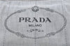 Authentic PRADA Canapa M Canvas 2Way Tote Hand Bag Light Gray 9051D