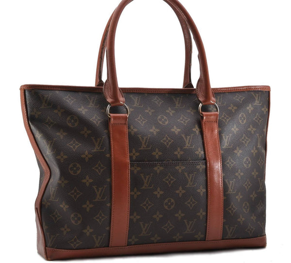 Auth Louis Vuitton Monogram Sac Weekend PM Vintage Tote Hand Bag M42425 LV 9053C