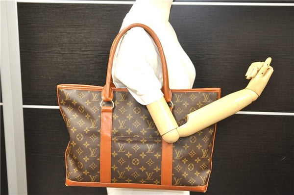 Auth Louis Vuitton Monogram Sac Weekend PM Vintage Tote Hand Bag M42425 LV 9053C