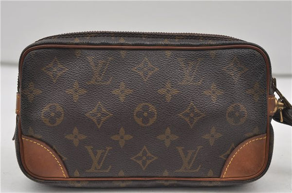 Auth Louis Vuitton Monogram Marly Dragonne PM Clutch Hand Bag M51827 LV 9059D