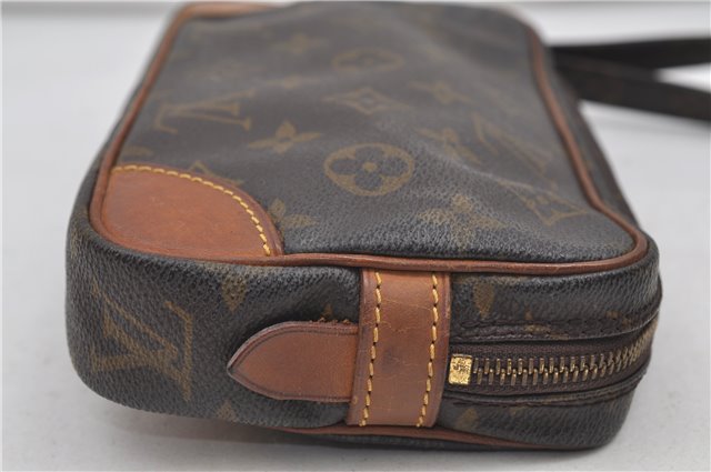 Auth Louis Vuitton Monogram Marly Dragonne PM Clutch Hand Bag M51827 LV 9059D