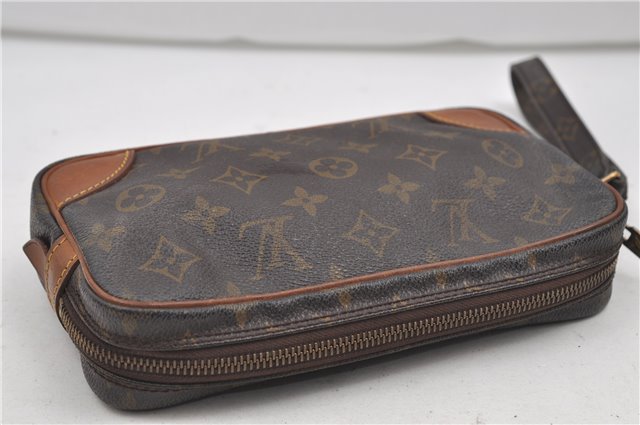 Auth Louis Vuitton Monogram Marly Dragonne PM Clutch Hand Bag M51827 LV 9059D