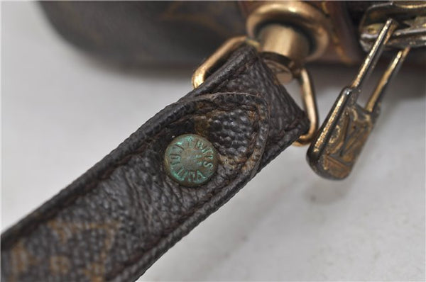 Auth Louis Vuitton Monogram Marly Dragonne PM Clutch Hand Bag M51827 LV 9059D