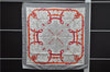 Authentic HERMES Carre 90 Scarf "Eperon D'Or" Silk Gray 9061D