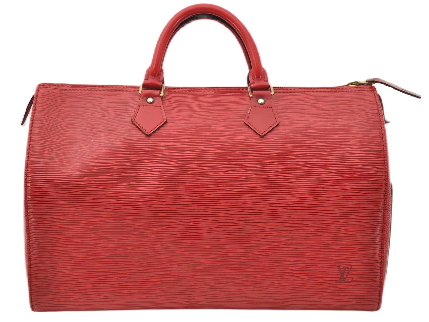 Authentic Louis Vuitton Epi Speedy 35 Hand Boston Bag Red M42997 LV 9061E