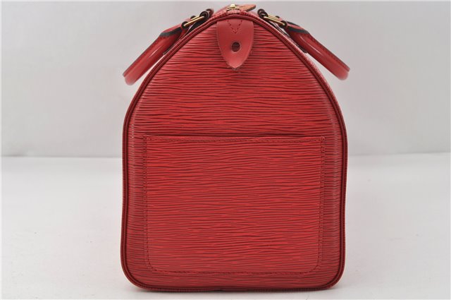 Authentic Louis Vuitton Epi Speedy 35 Hand Boston Bag Red M42997 LV 9061E