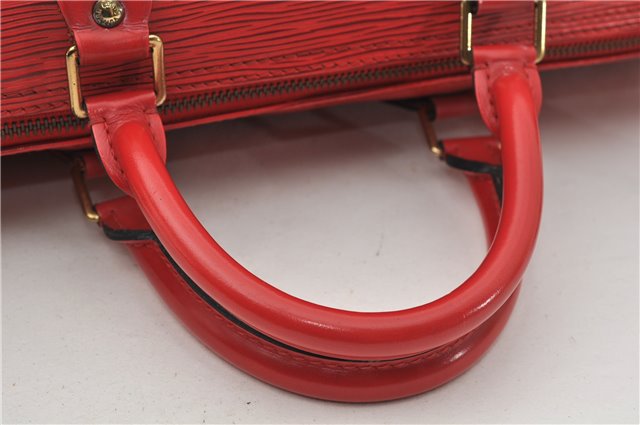 Authentic Louis Vuitton Epi Speedy 35 Hand Boston Bag Red M42997 LV 9061E