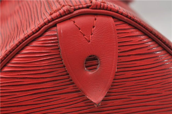 Authentic Louis Vuitton Epi Speedy 35 Hand Boston Bag Red M42997 LV 9061E