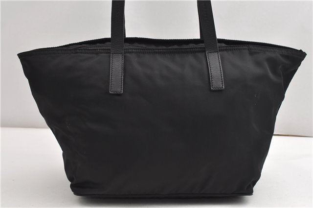 Authentic PRADA Vintage Nylon Tessuto Leather Shoulder Tote Bag Black 9062F