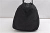 Authentic PRADA Vintage Nylon Tessuto Leather Shoulder Tote Bag Black 9062F