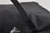 Authentic PRADA Vintage Nylon Tessuto Leather Shoulder Tote Bag Black 9062F