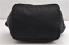 Authentic PRADA Vintage Nylon Tessuto Leather Shoulder Tote Bag Black 9062F