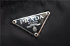 Authentic PRADA Vintage Nylon Tessuto Leather Shoulder Tote Bag Black 9062F