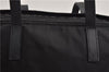 Authentic PRADA Vintage Nylon Tessuto Leather Shoulder Tote Bag Black 9062F
