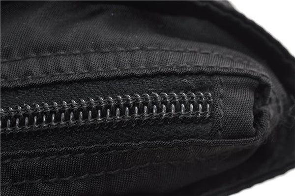 Authentic PRADA Vintage Nylon Tessuto Leather Shoulder Tote Bag Black 9062F