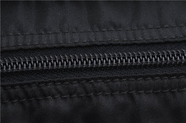 Authentic PRADA Vintage Nylon Tessuto Leather Shoulder Tote Bag Black 9062F