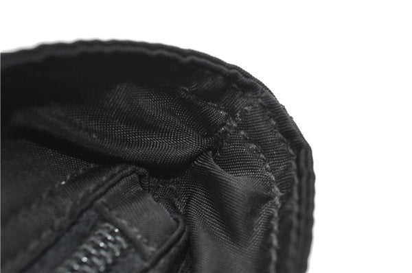 Authentic PRADA Vintage Nylon Tessuto Leather Shoulder Tote Bag Black 9062F