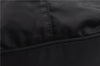 Authentic PRADA Vintage Nylon Tessuto Leather Shoulder Tote Bag Black 9062F