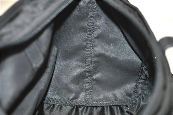Authentic PRADA Vintage Nylon Tessuto Leather Shoulder Tote Bag Black 9062F