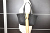 Authentic PRADA Vintage Nylon Tessuto Leather Shoulder Tote Bag Black 9062F