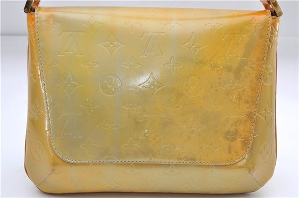 Auth Louis Vuitton Vernis Thompson Street Shoulder Bag Yellow M91069 LV 9063D