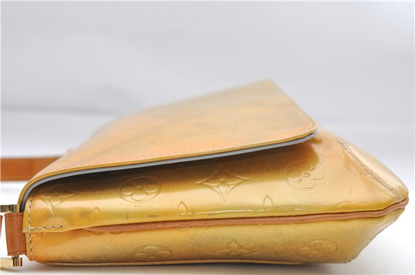 Auth Louis Vuitton Vernis Thompson Street Shoulder Bag Yellow M91069 LV 9063D