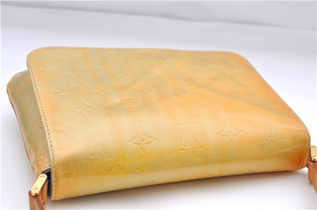 Auth Louis Vuitton Vernis Thompson Street Shoulder Bag Yellow M91069 LV 9063D