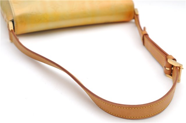 Auth Louis Vuitton Vernis Thompson Street Shoulder Bag Yellow M91069 LV 9063D