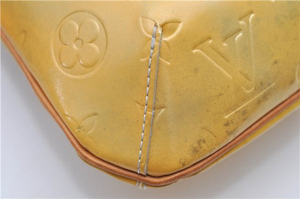 Auth Louis Vuitton Vernis Thompson Street Shoulder Bag Yellow M91069 LV 9063D