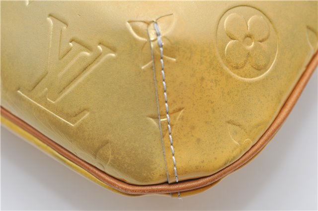 Auth Louis Vuitton Vernis Thompson Street Shoulder Bag Yellow M91069 LV 9063D