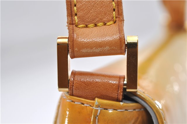 Auth Louis Vuitton Vernis Thompson Street Shoulder Bag Yellow M91069 LV 9063D