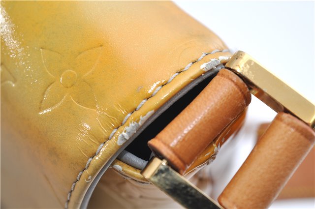 Auth Louis Vuitton Vernis Thompson Street Shoulder Bag Yellow M91069 LV 9063D