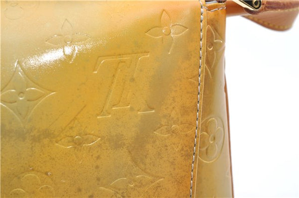 Auth Louis Vuitton Vernis Thompson Street Shoulder Bag Yellow M91069 LV 9063D