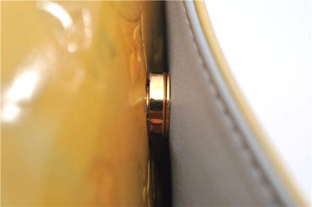 Auth Louis Vuitton Vernis Thompson Street Shoulder Bag Yellow M91069 LV 9063D
