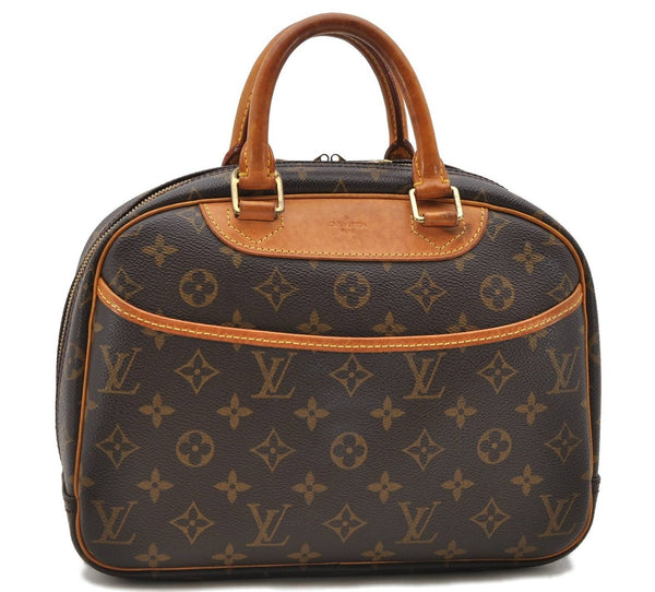 Authentic Louis Vuitton Monogram Trouville Hand Bag M42228 LV 9064C