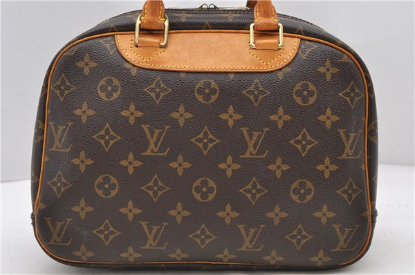 Authentic Louis Vuitton Monogram Trouville Hand Bag M42228 LV 9064C