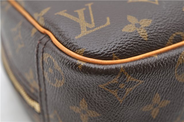 Authentic Louis Vuitton Monogram Trouville Hand Bag M42228 LV 9064C