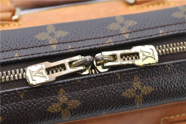 Authentic Louis Vuitton Monogram Trouville Hand Bag M42228 LV 9064C