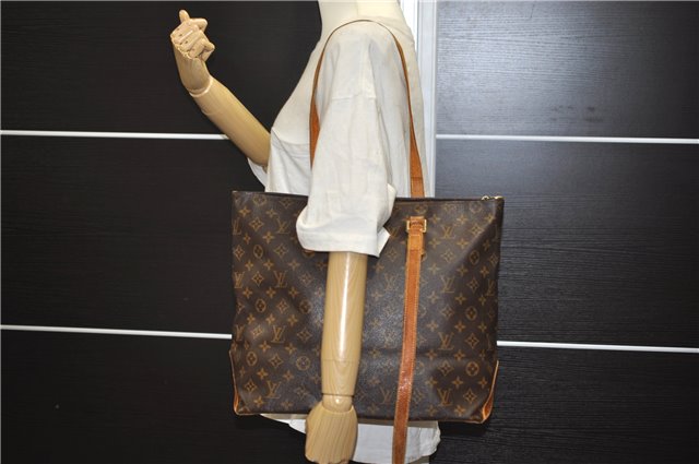 Authentic Louis Vuitton Monogram Cabas Mezzo Tote Bag M51151 LV Junk 9064D