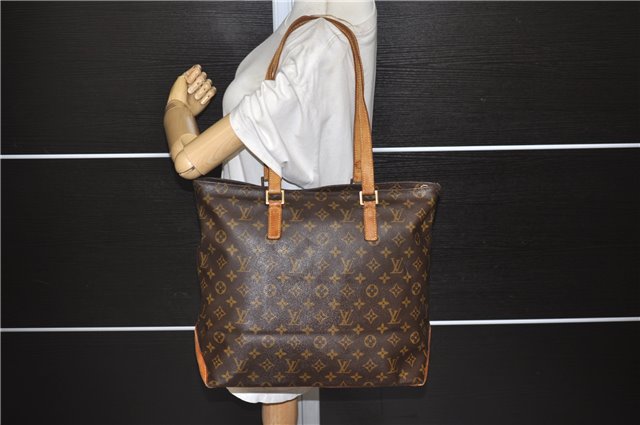Authentic Louis Vuitton Monogram Cabas Mezzo Tote Bag M51151 LV Junk 9065D