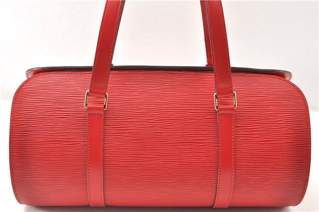 Authentic Louis Vuitton Epi Soufflot Hand Bag Red M52227 LV 9065F